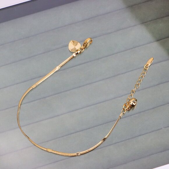 "Elegant Rose Gold Anklet with Sleek Detailing,XPAL1042 - Picture 1 of 12